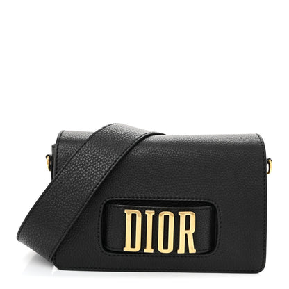 Christian Dior Grained Calfskin Dio(r)evolution Flap Bag Black 1 of 14