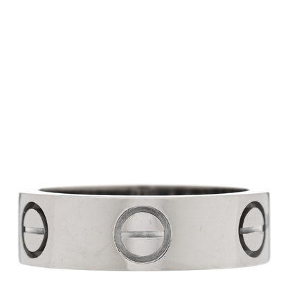 Cartier 18K White Gold 5.5mm LOVE Ring 50 5.25 3 of 4