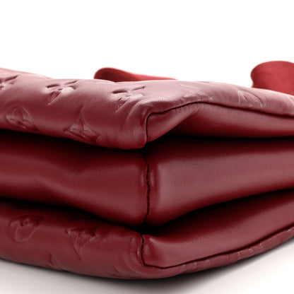 Louis Vuitton Lambskin Embossed Monogram Coussin PM Wine 10 of 10