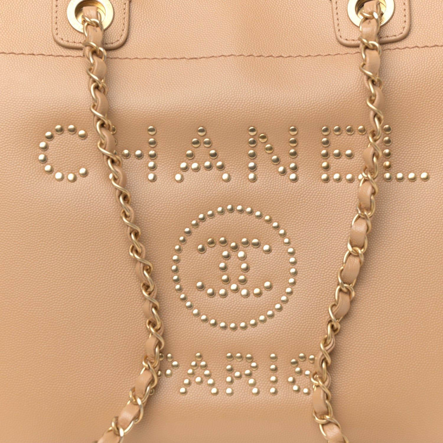 Chanel Caviar Small Studded Deauville Beige 8 of 11