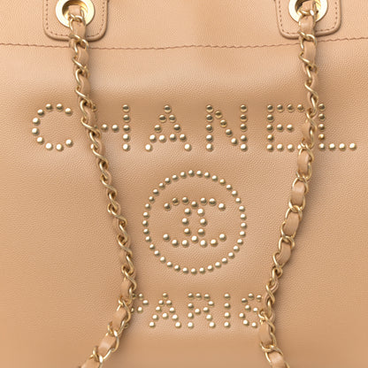 Chanel Caviar Small Studded Deauville Beige 8 of 11
