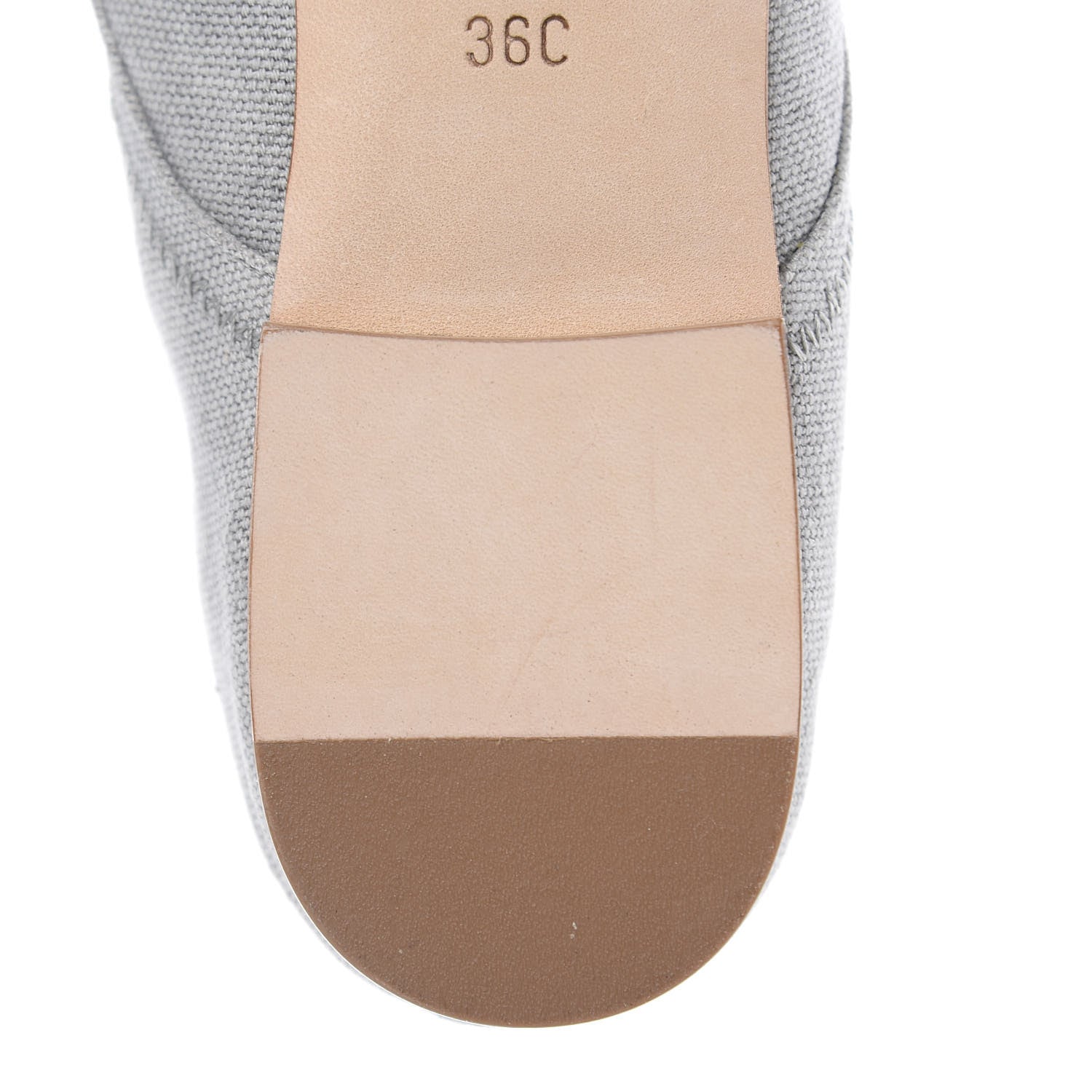 Chanel Washed Toile Snakeskin Cap Toe CC Lace Up Flats 36 Grey 10 of 12