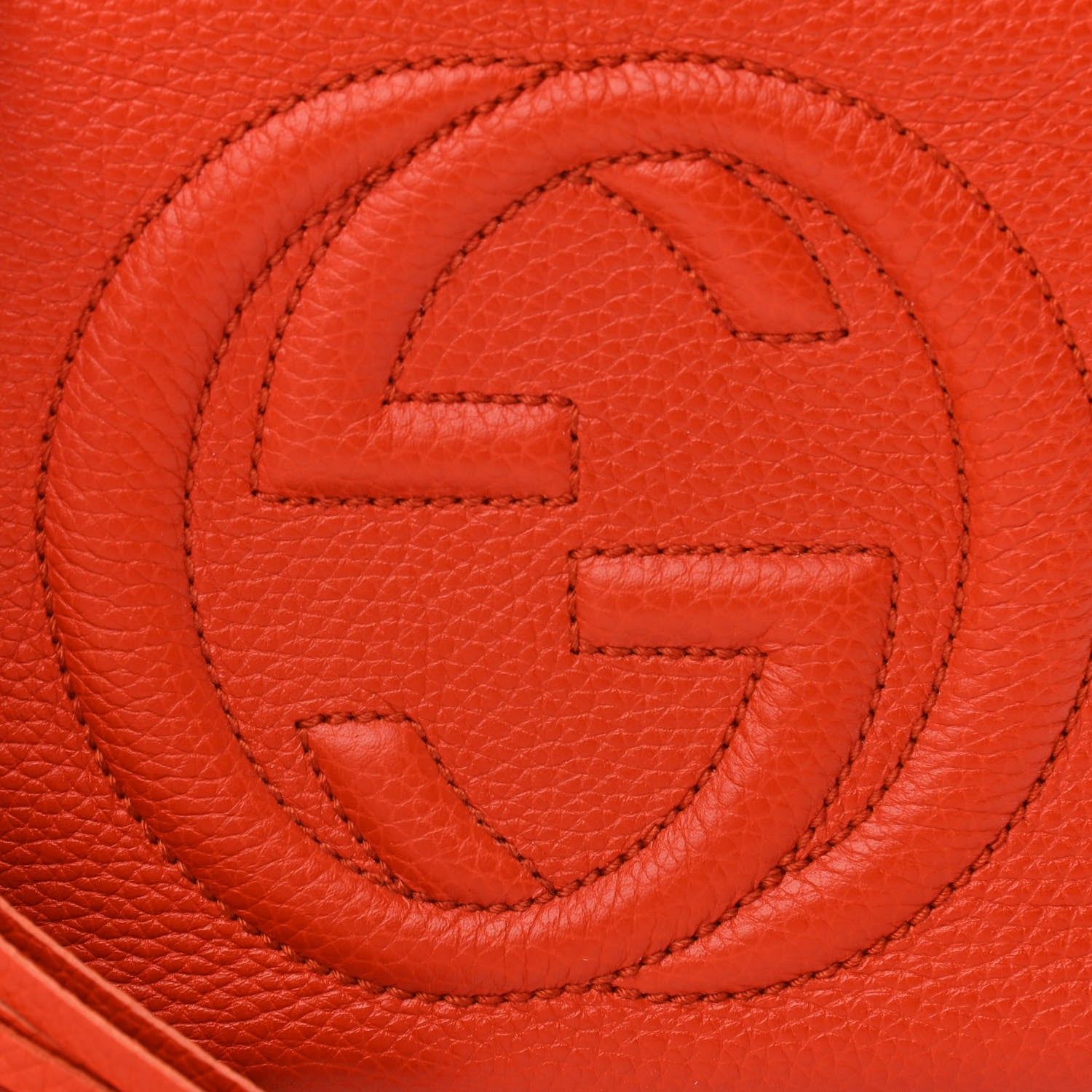 Gucci Pebbled Calfskin Small Soho Disco Bag Orange 8 of 10