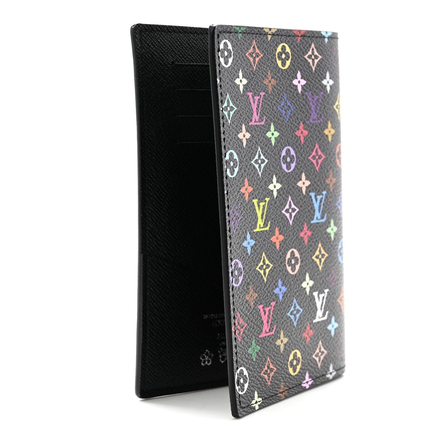 LV X TM Monogram Multicolor Passport Cover Black