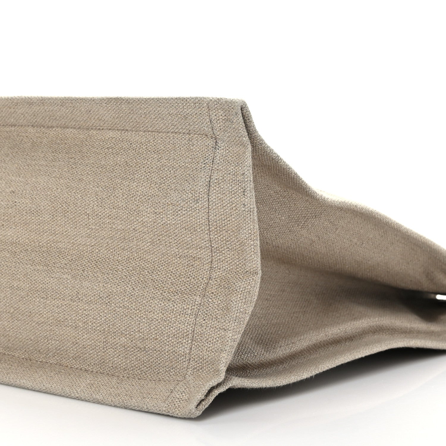 Saint Laurent Linen Calfskin Rive Gauche Tote Optic White 8 of 8