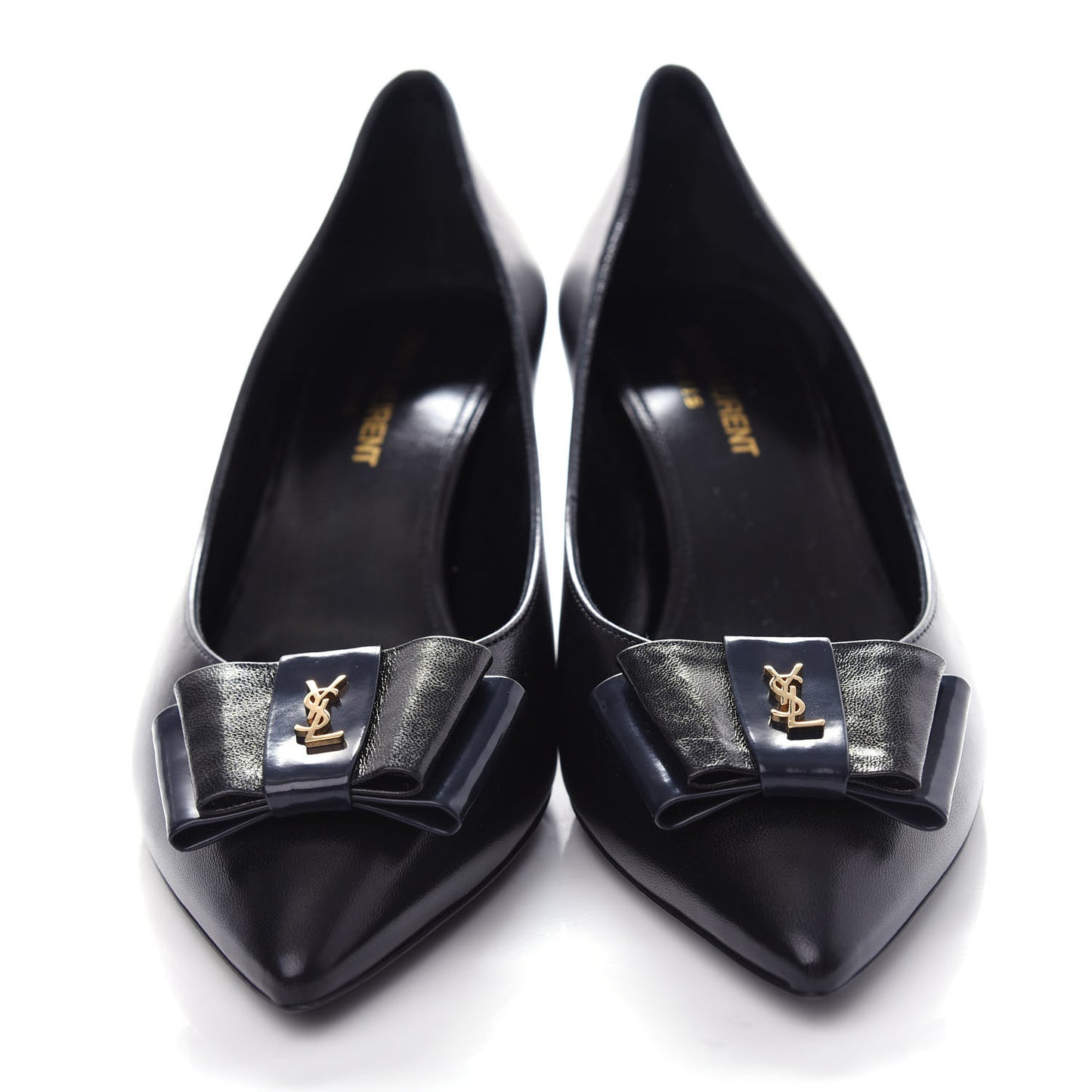 Calfskin Bow Anais Pumps 38 Black