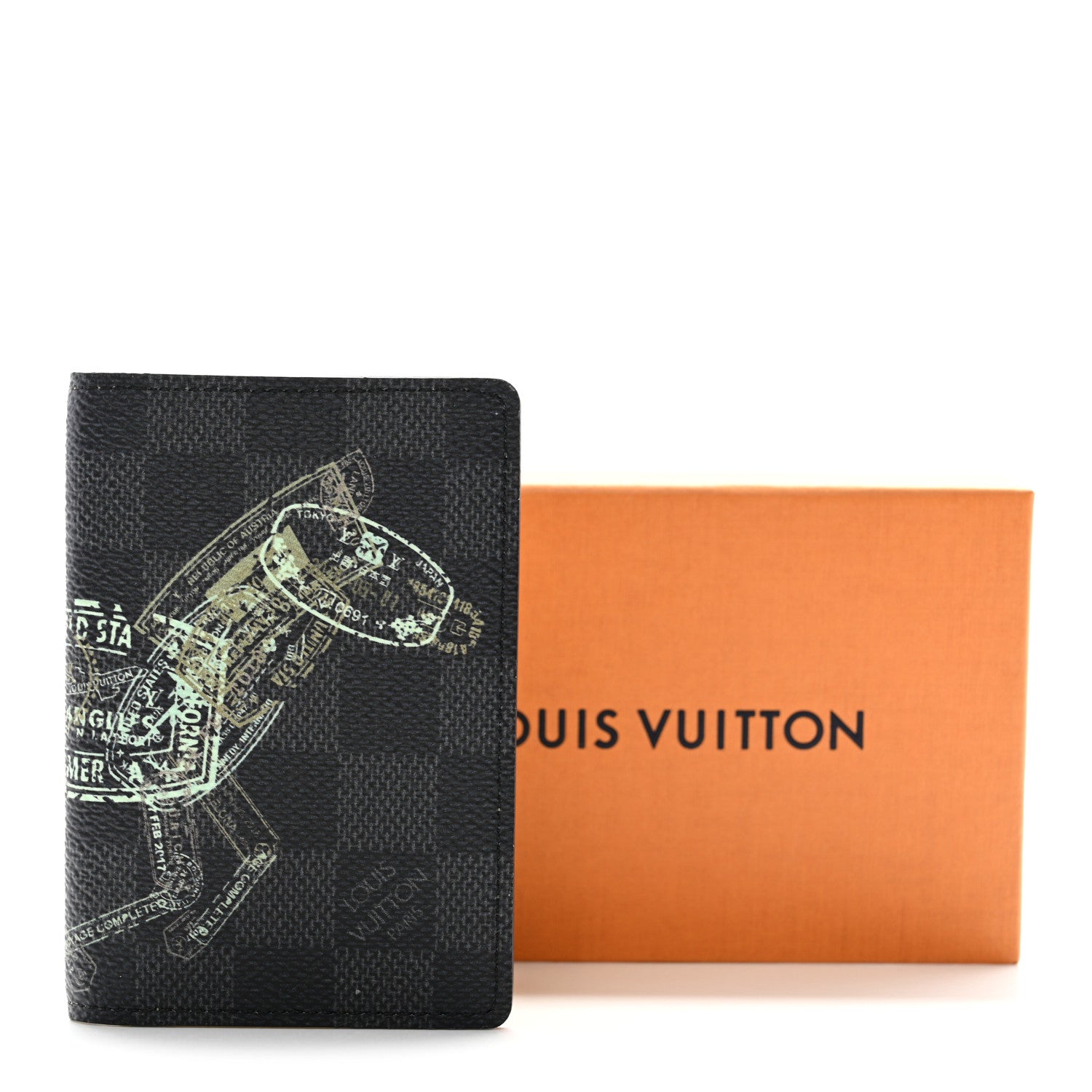 Louis Vuitton Damier Graphite Stamps Pocket Organizer NM 7 of 7