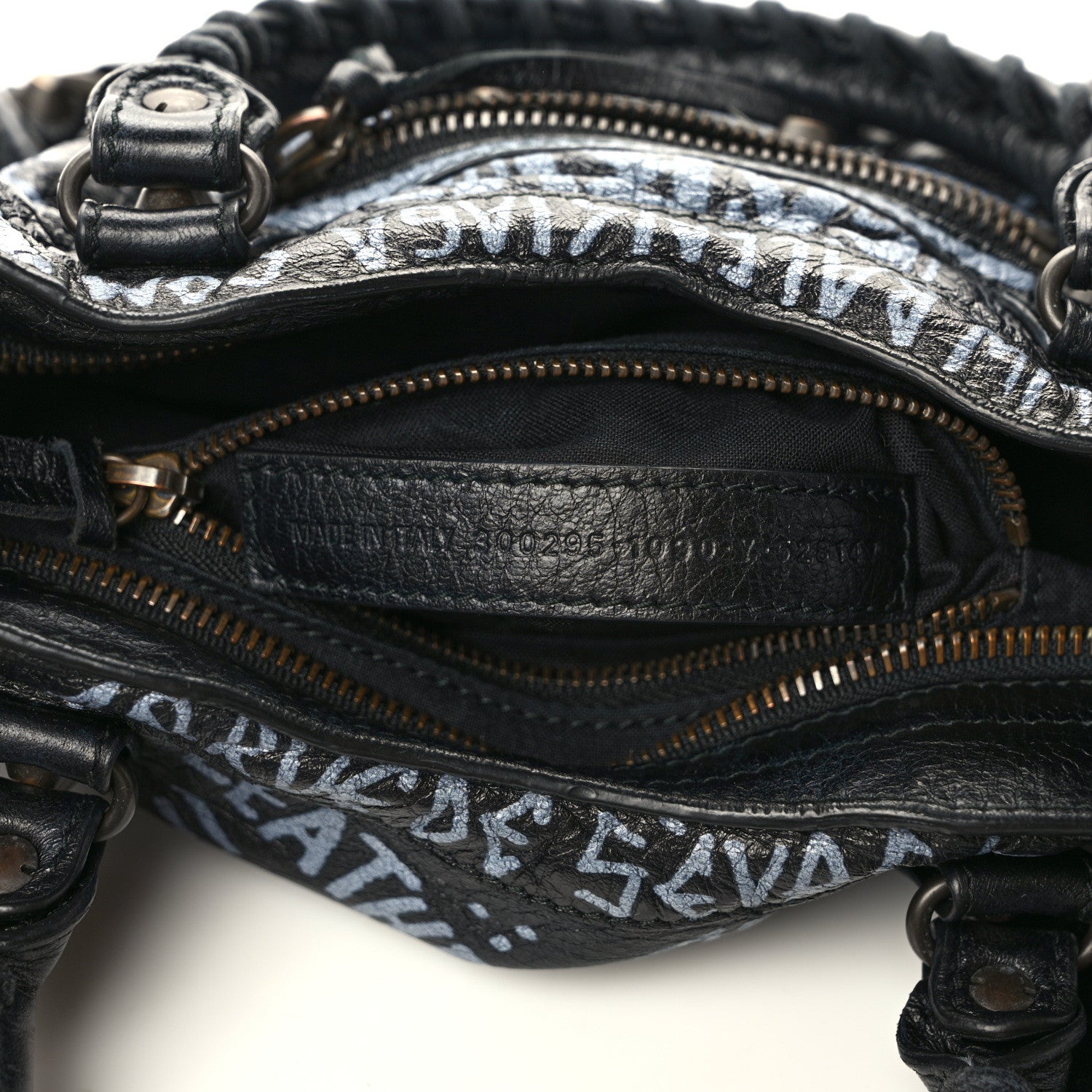 Balenciaga Agneau Arena Graffiti All Over Classic Hardware Mini City Black 7 of 12