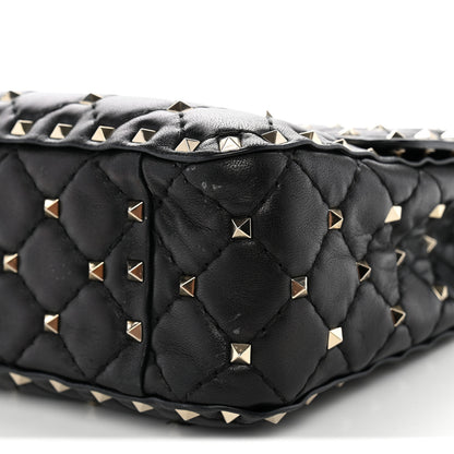 Valentino Garavani Nappa Medium Rockstud Spike Shoulder Bag Black 10 of 10