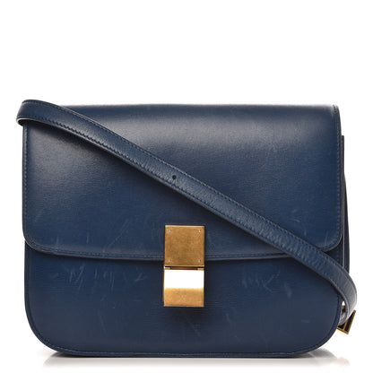 Celine Box Calfskin Medium Classic Box Flap Bag Blue 1 of 10