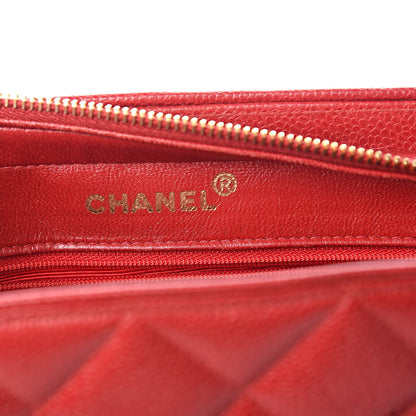 Chanel Caviar Quilted Sun Medallion Shoulder Bag Red 6 of 15