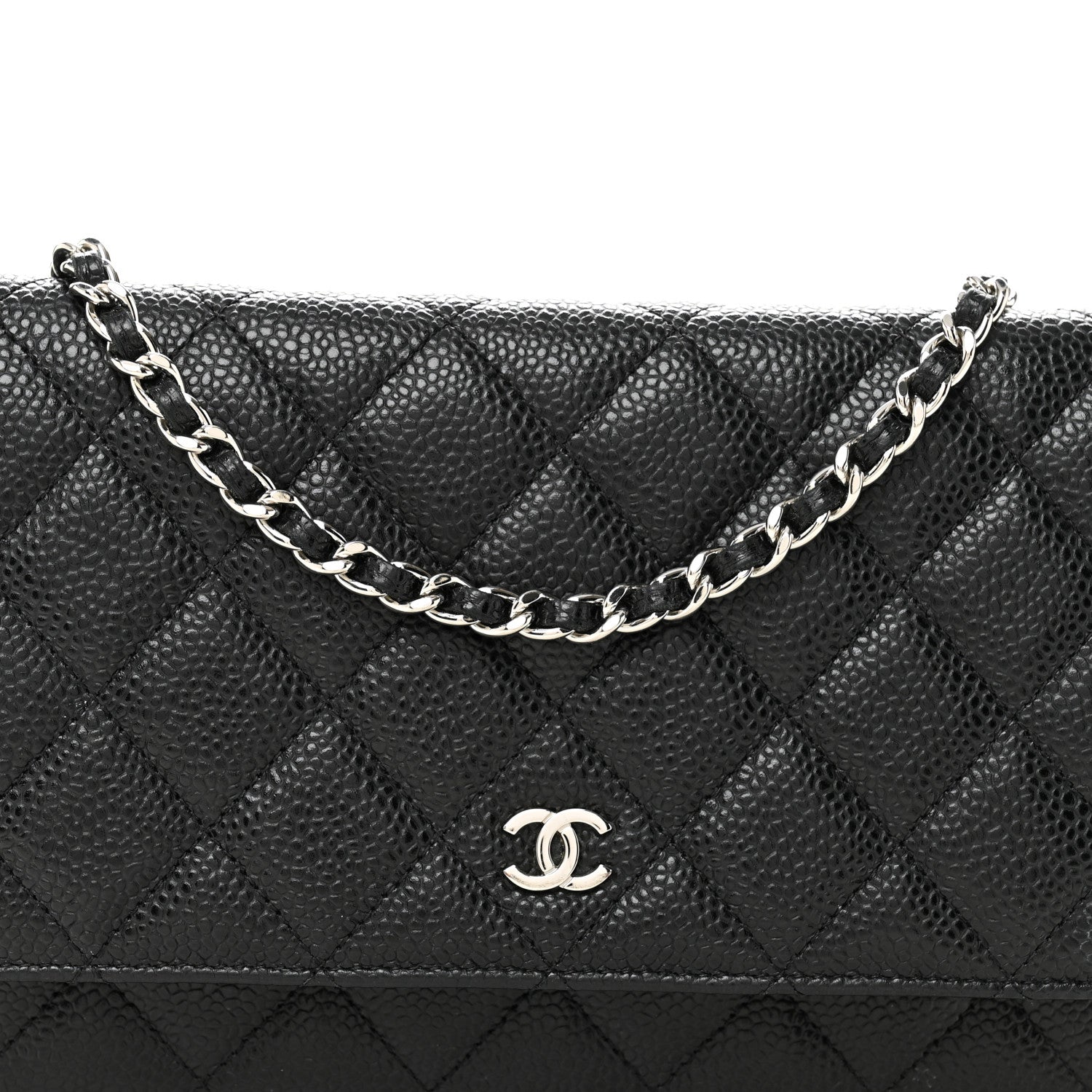 Chanel Caviar Quilted Wallet on Chain WOC Black 9 of 13