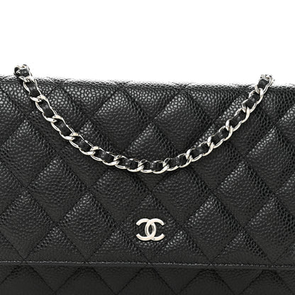 Chanel Caviar Quilted Wallet on Chain WOC Black 9 of 13