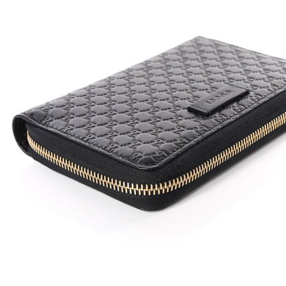 Gucci Soft Microguccissima Zip Around Organizer Wallet Black 7 of 11