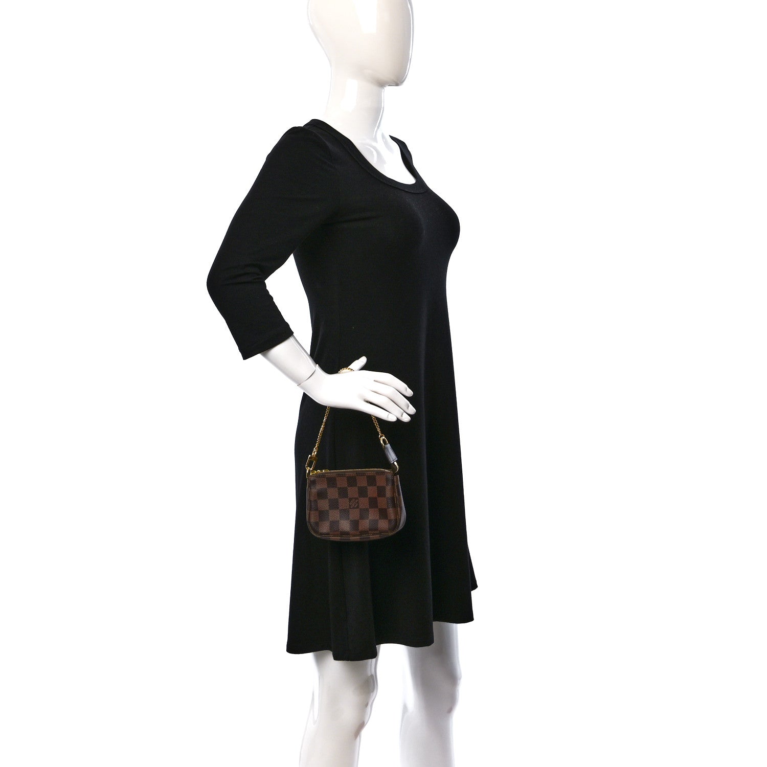 Louis Vuitton Damier Ebene Mini Pochette Accessories 2 of 10