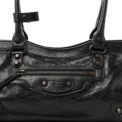 Balenciaga Agneau Arena Classic Hardware East West Le City Black 8 of 10
