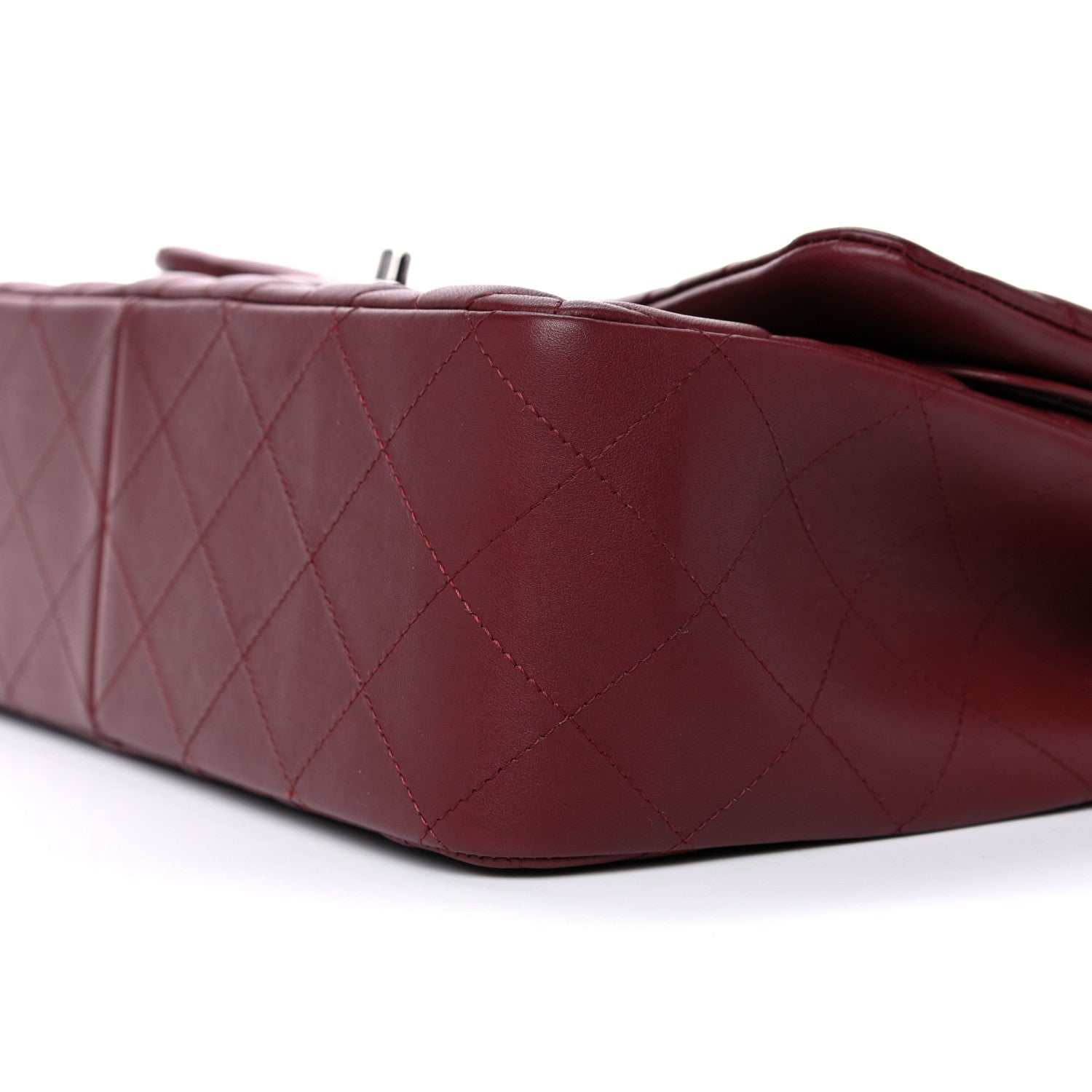 Chanel Lambskin Quilted Jumbo Double Flap Burgundy 8 of 19