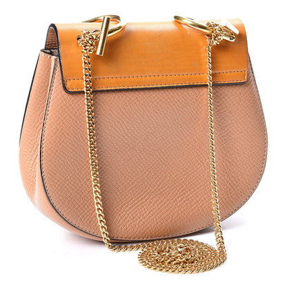 Chloe Grained Calfskin Lambskin Bi-Color Drew Shoulder Bag Wet Sand Sunflower 2 of 9