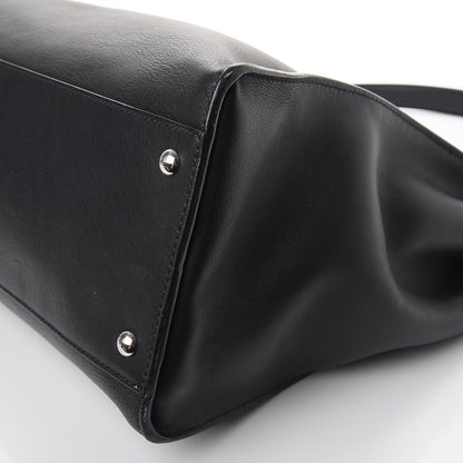 Fendi Vitello Dolce Shiny Nappa Large Peekaboo Iconic Satchel Black Camelia 13 of 13