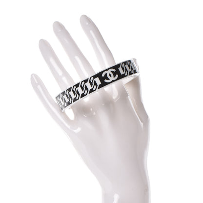Chanel Resin CC Bangle Black White 2 of 4