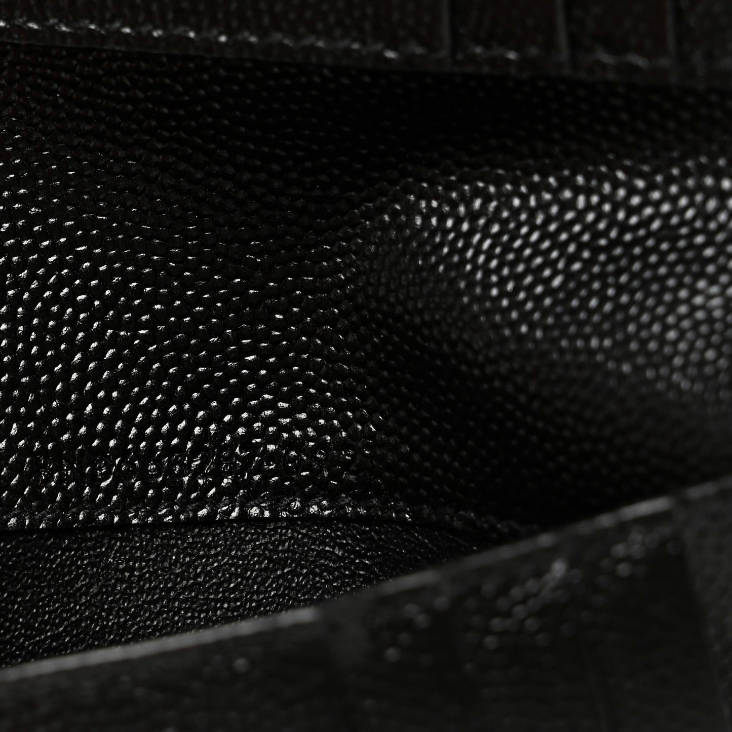 Grain De Poudre Matelasse Chevron Monogram Zipped Two-Part Wallet Black