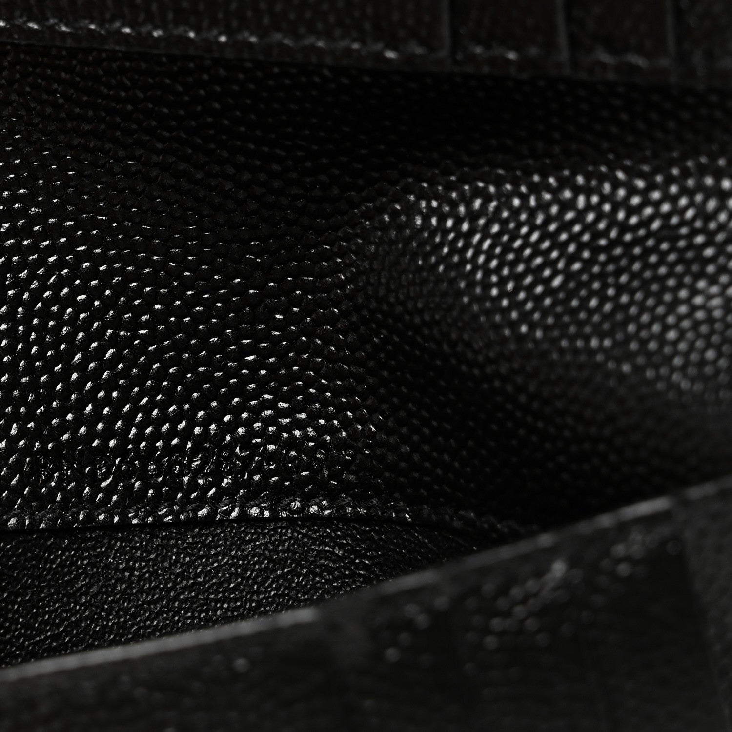 Saint Laurent Grain De Poudre Matelasse Chevron Monogram Zipped Two-Part Wallet Black 7 of 8