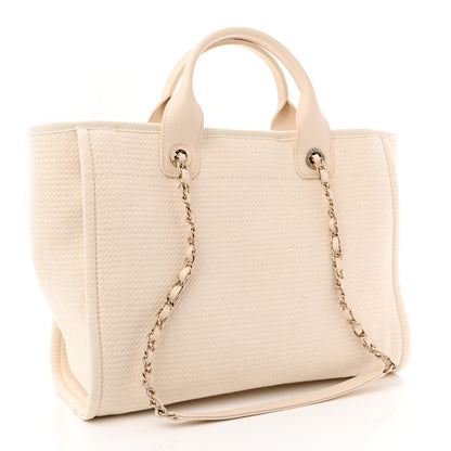 Chanel Mixed Fibers Small Deauville Tote White 4 of 13