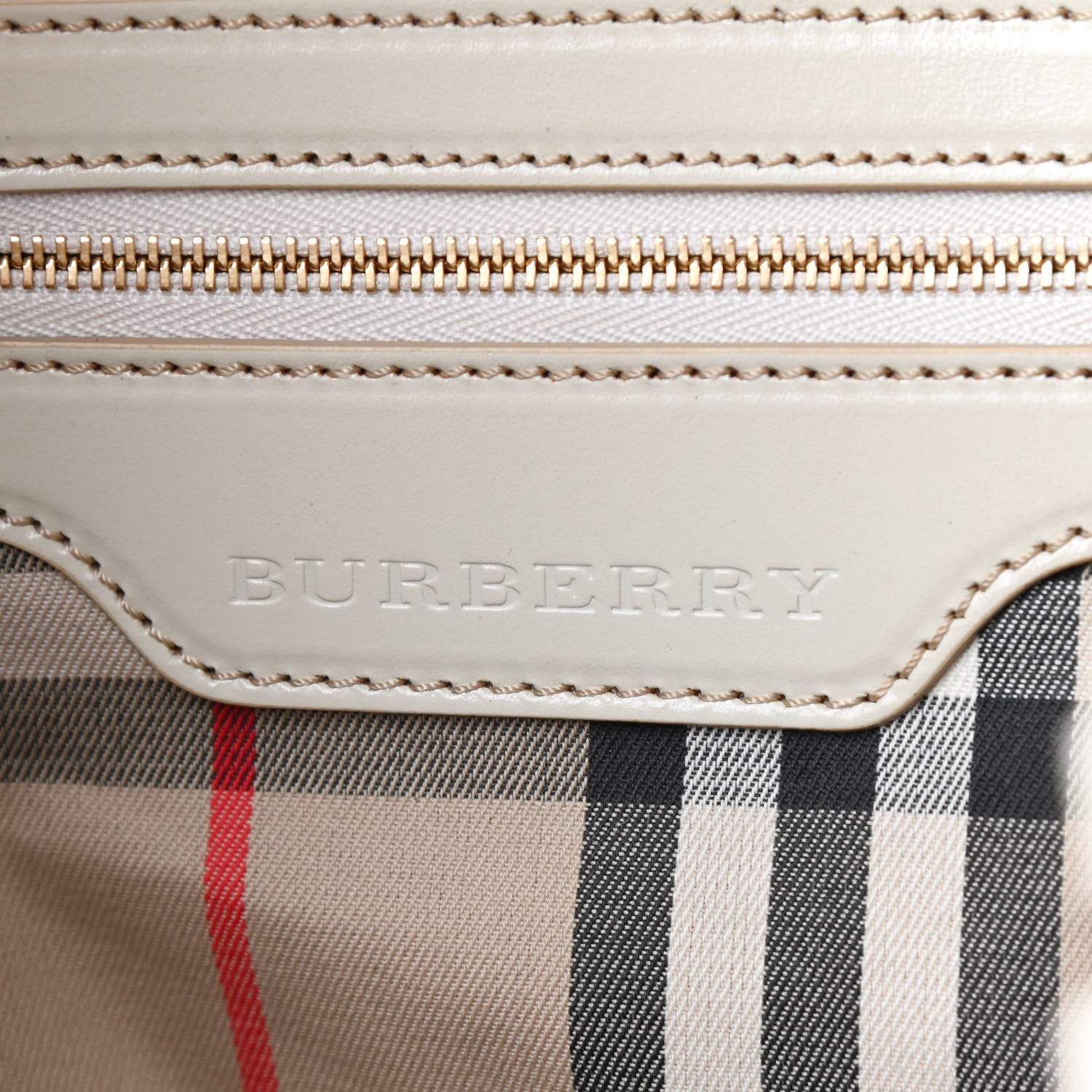 Burberry Grainy Calfskin Small Canterbury Tote Limestone 6 of 9