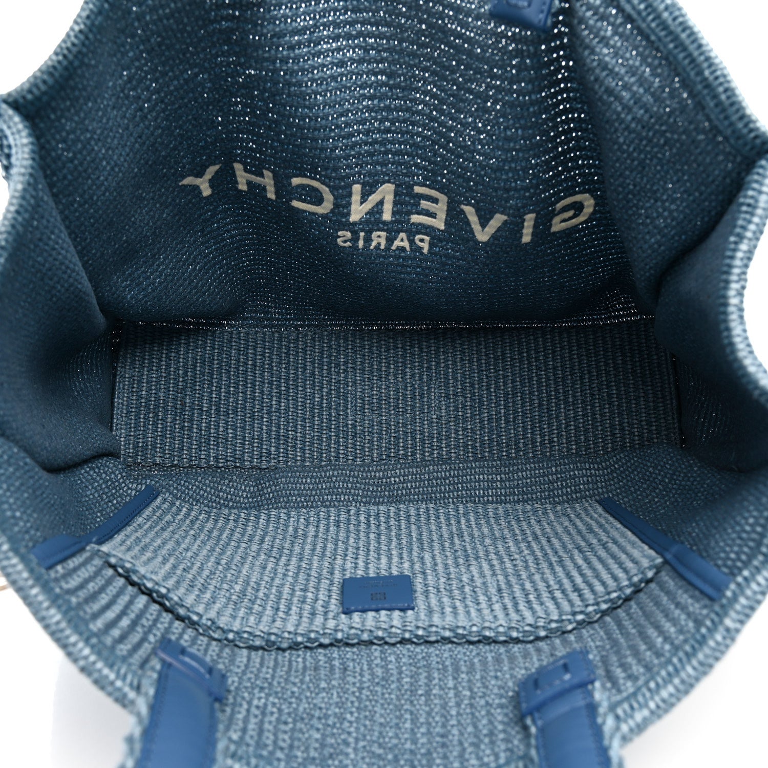 Givenchy Raffia Large G Shopping Tote Denim Blue 5 of 13