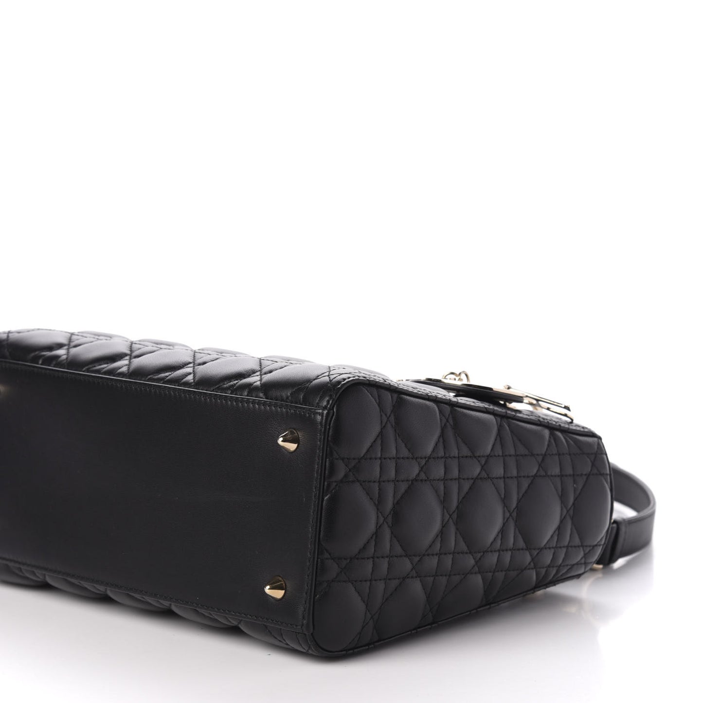 Lambskin Cannage Medium Lady Dior Black