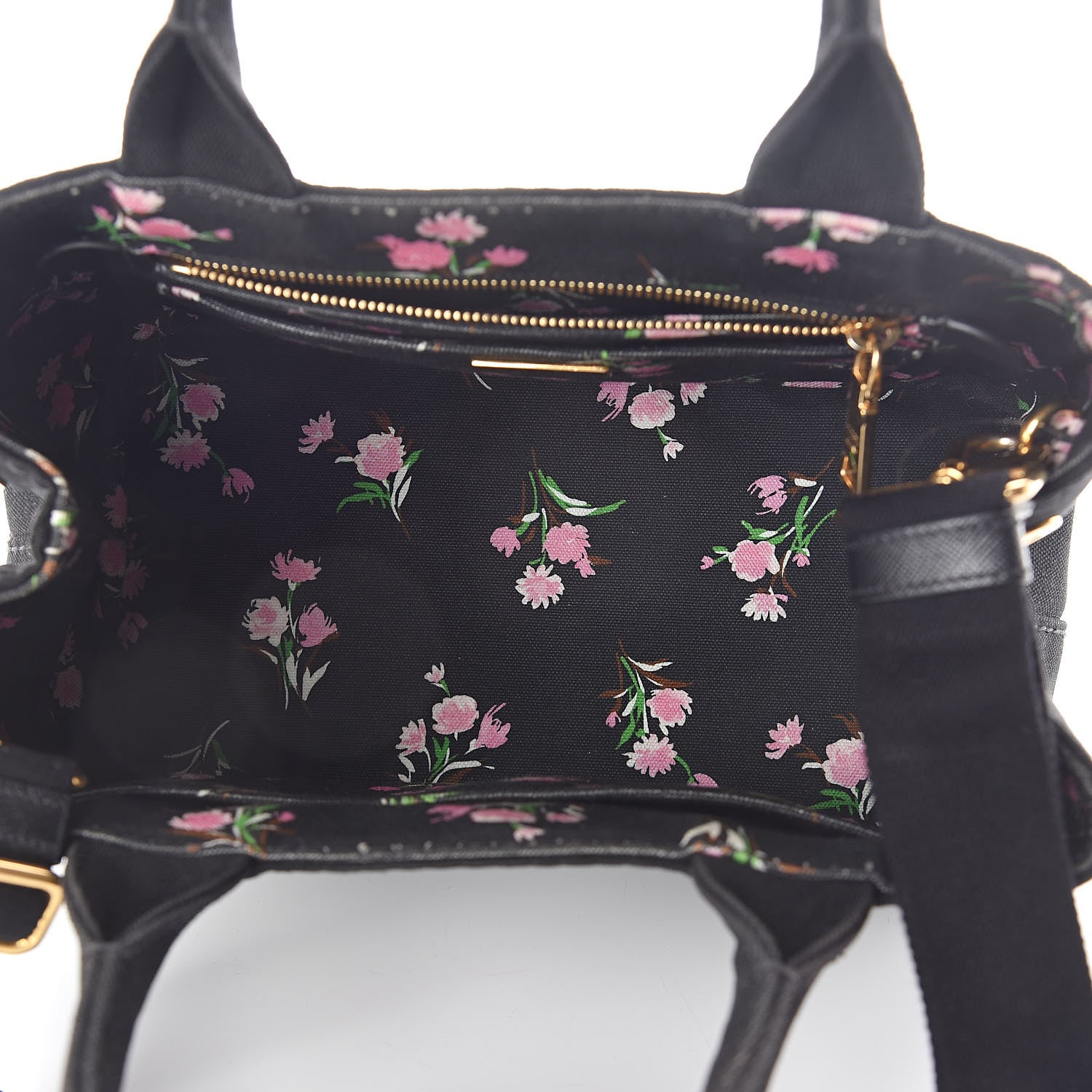 Prada Canapa Small Logo Tote Black Geranio 5 of 9