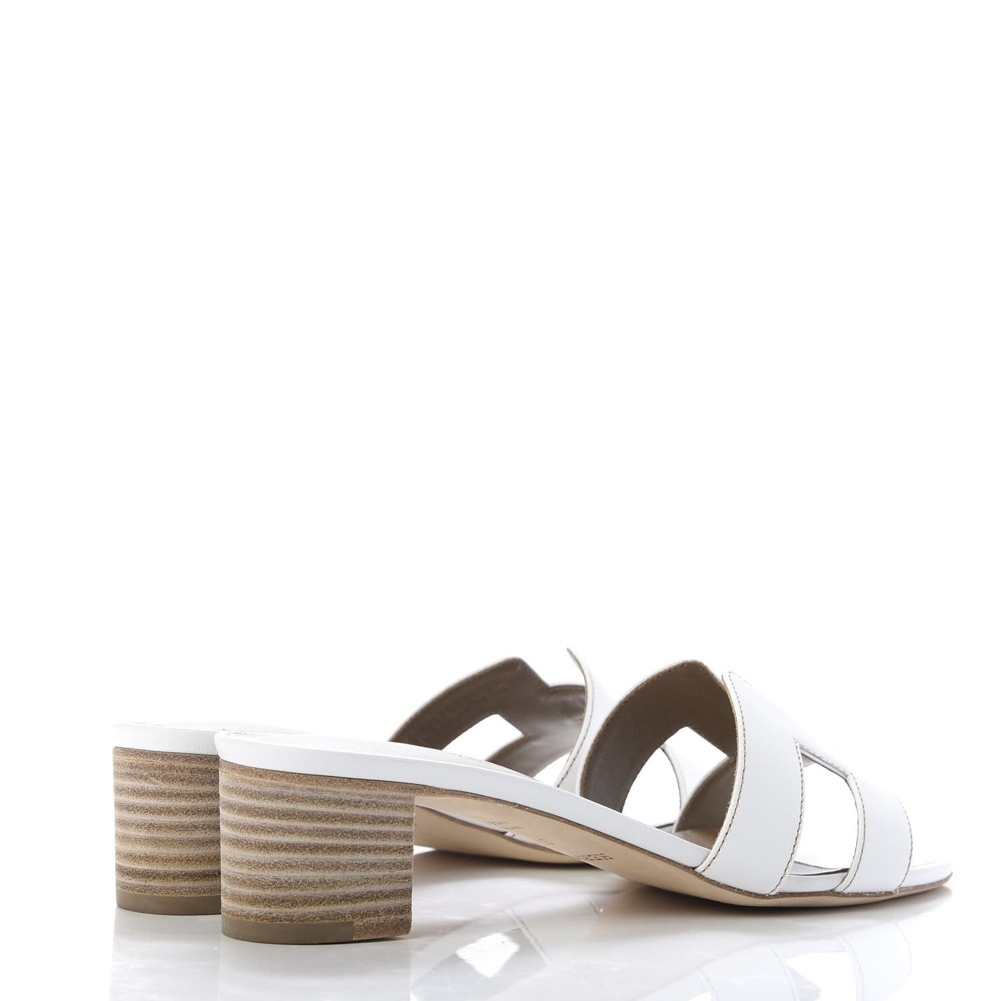 Calfskin Oasis Sandals 37.5 White