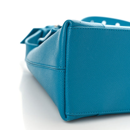 Balenciaga Grained Calfskin Small Downtown Shoulder Bag Turquoise 7 of 9