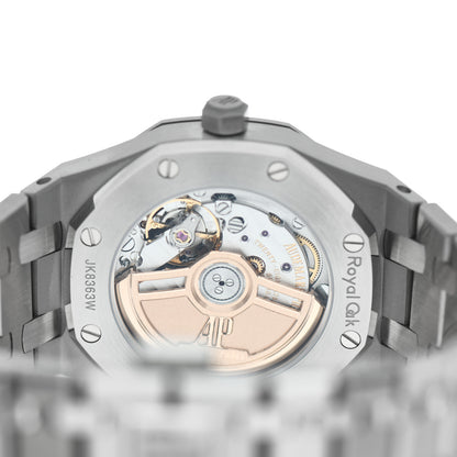 Audemars Piguet Stainless Steel Diamond 34mm Royal Oak Automatic Watch Blue 77351ST.ZZ.1261ST.01 4 of 5