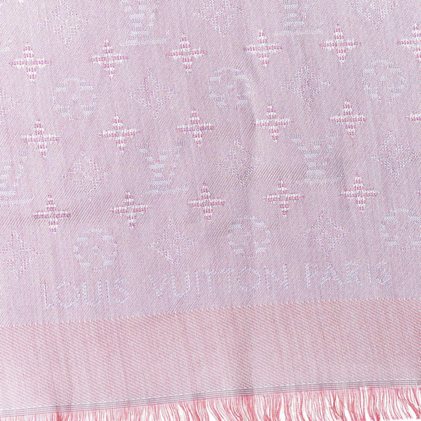 Silk Cotton Monogram Shawl