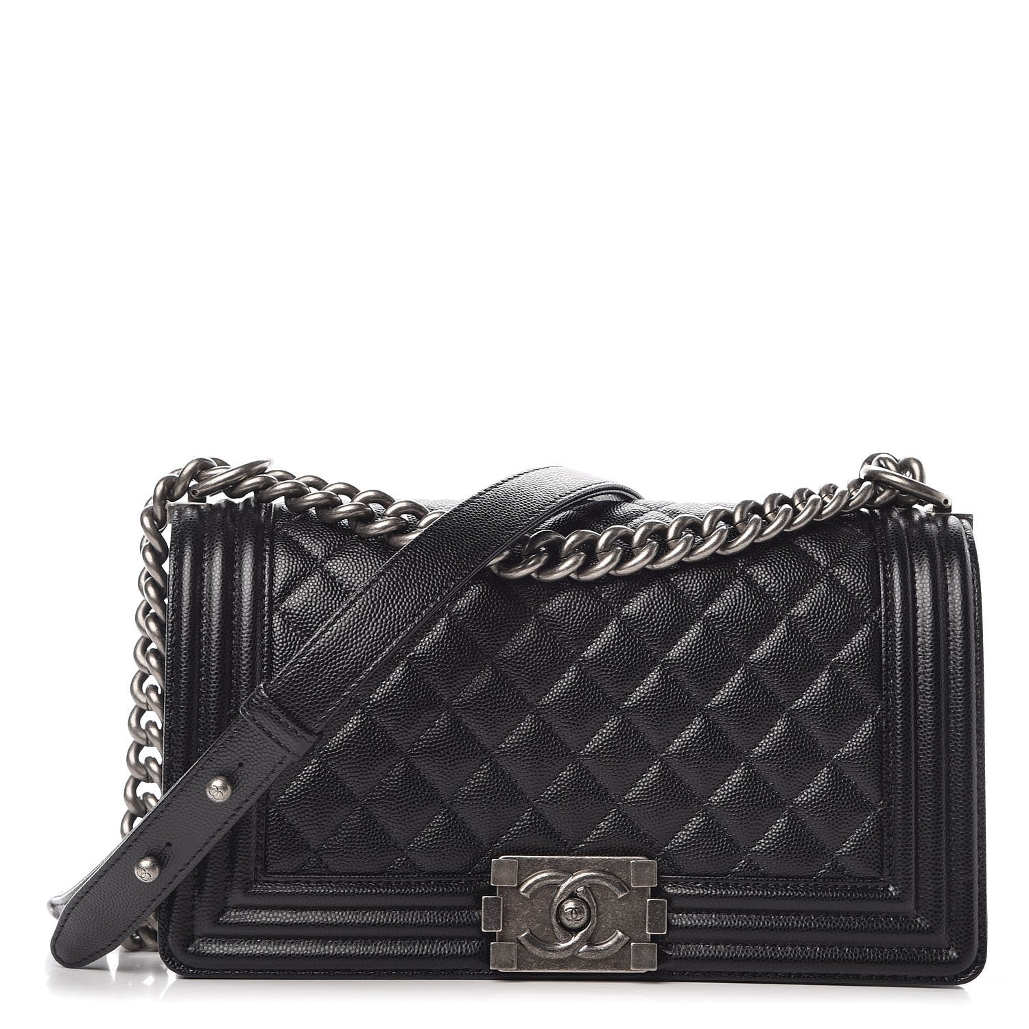 Chanel Caviar Quilted Medium Boy Flap Black 1 of 7