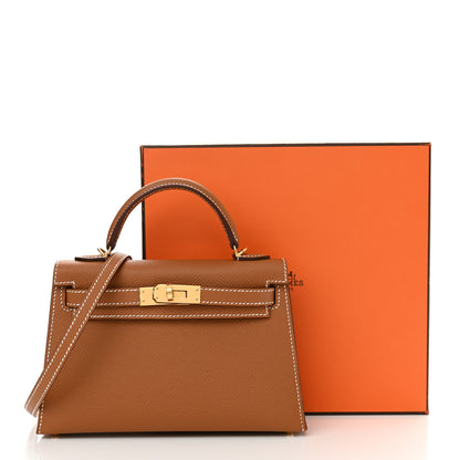 Hermes Epsom Mini Kelly Sellier 20 Gold 11 of 11