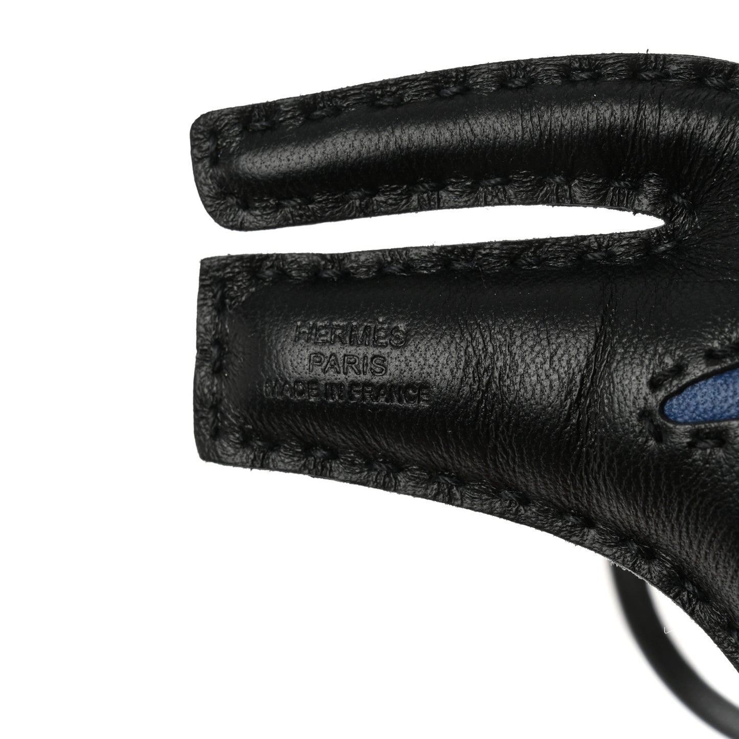 Milo Lambskin Rooroo Bag Charm Black Bleu de Malte