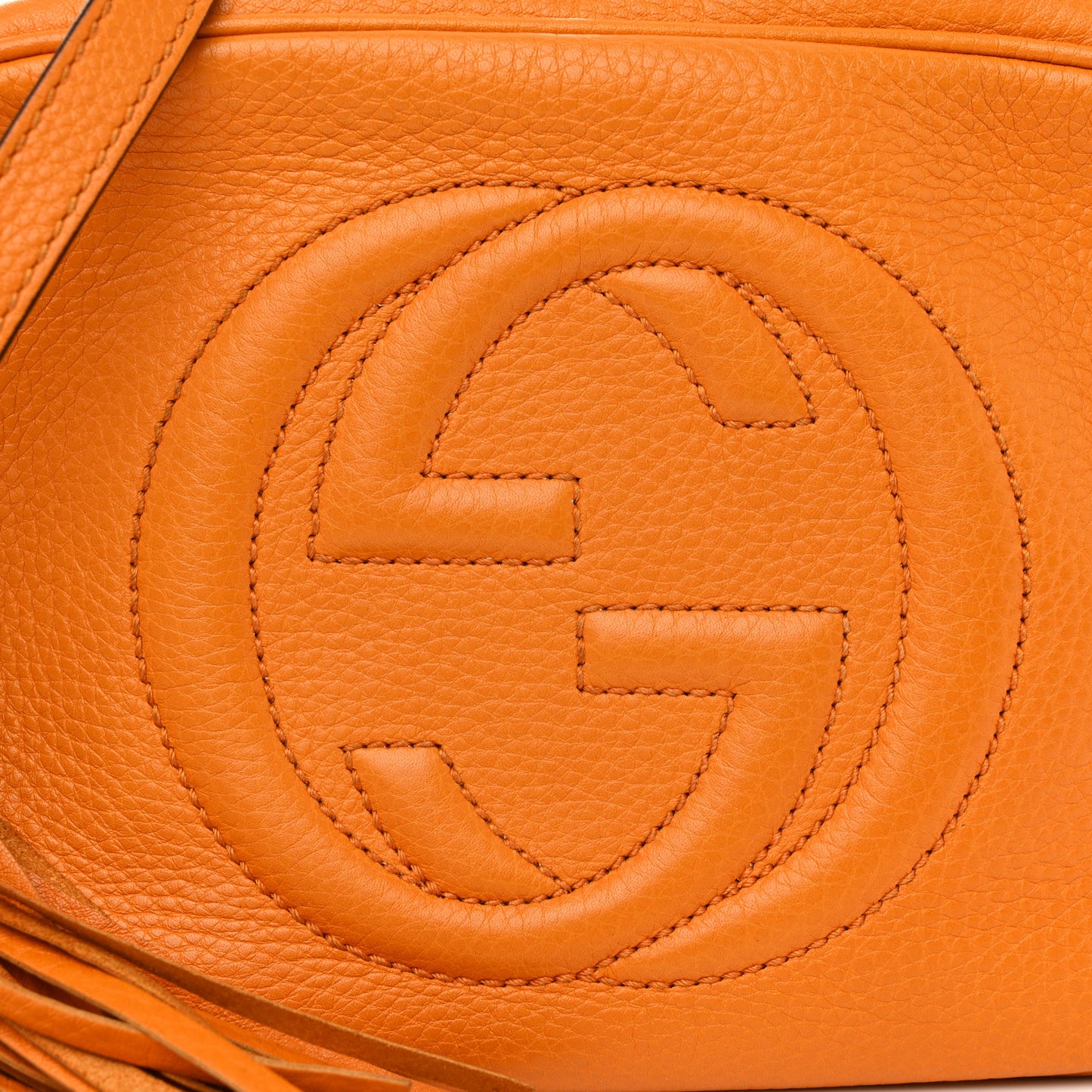 Pebbled Calfskin Small Soho Disco Bag Curcuma