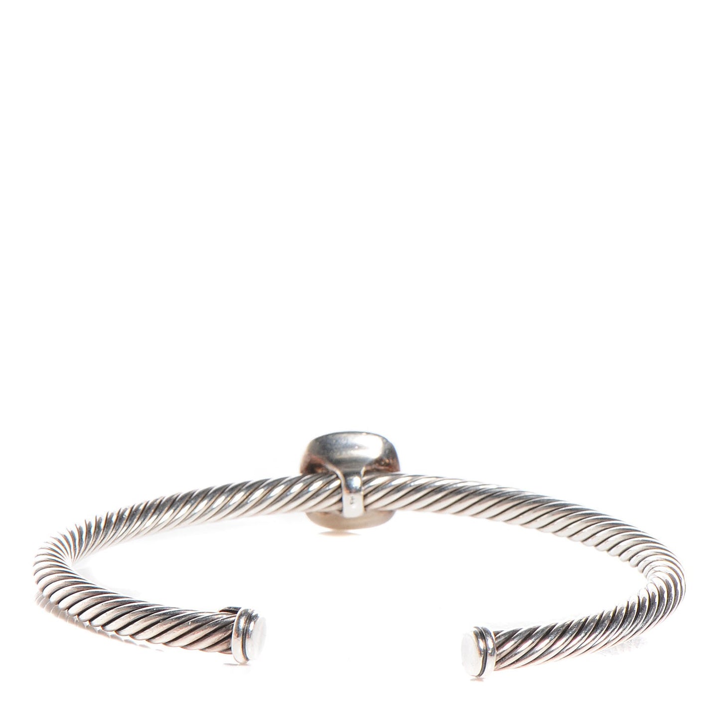 Sterling Silver Pave Diamond Black Onyx 4mm Cable Cuff