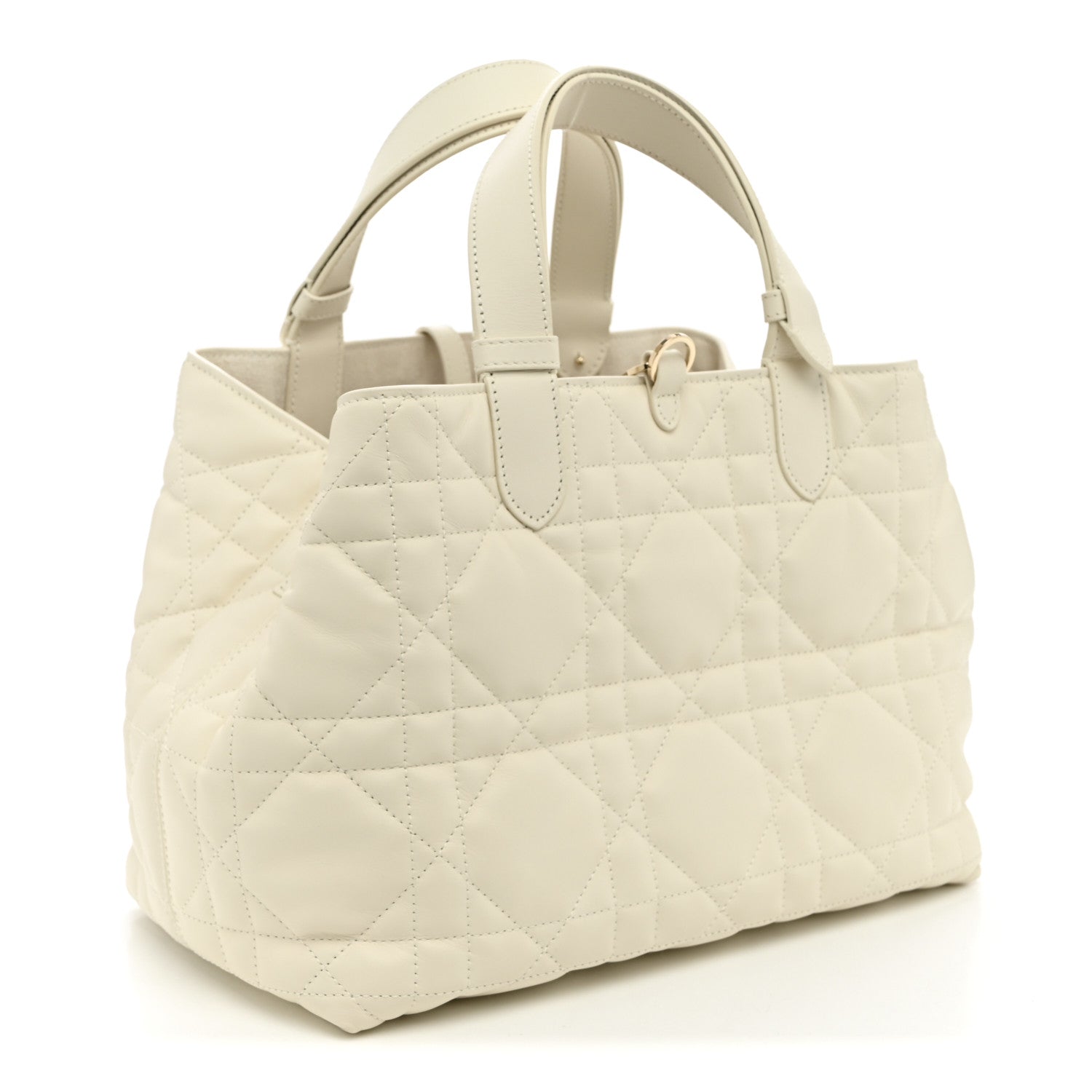 Christian Dior Calfskin Macrocannage Medium Toujours White 2 of 10