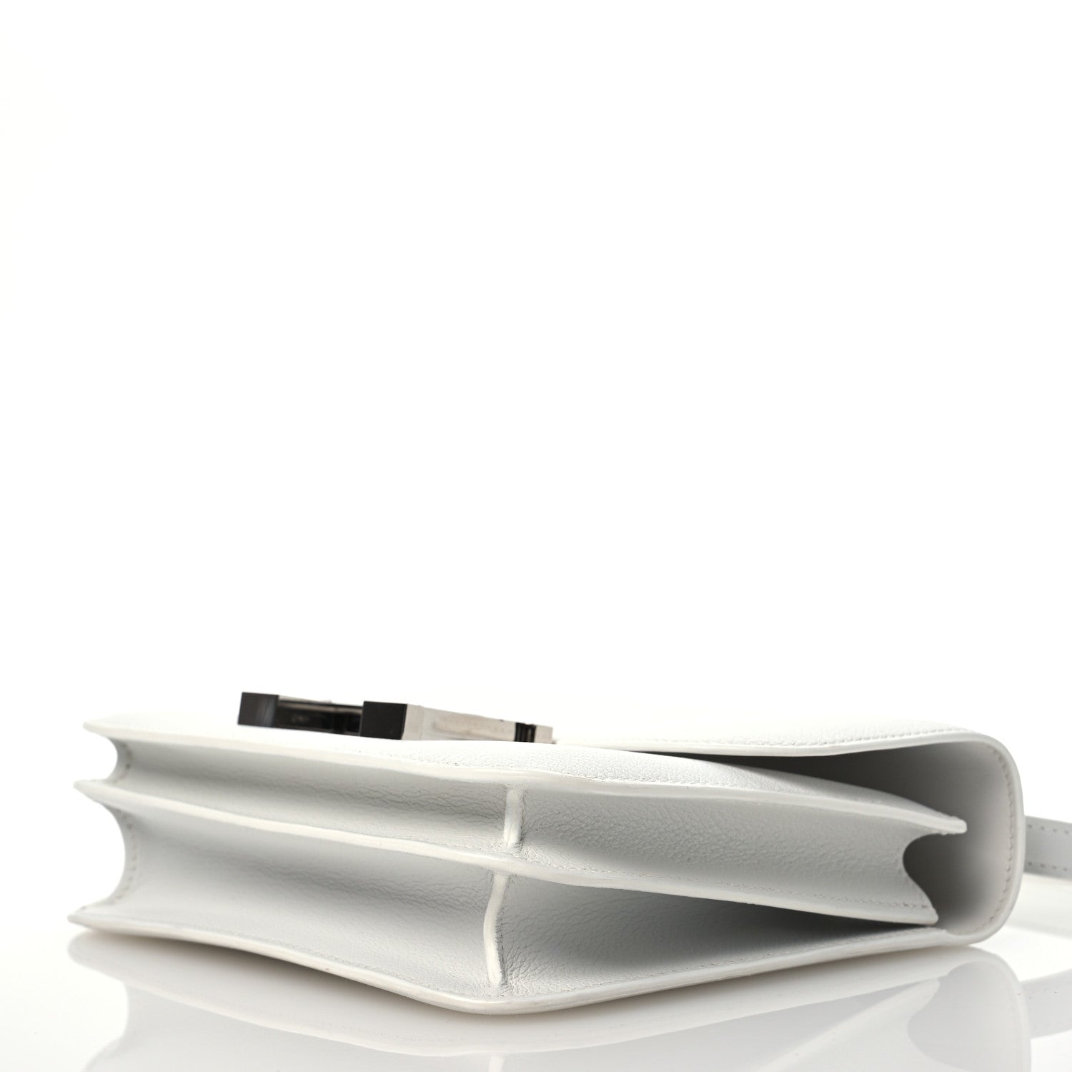 Hermes Evercolor Shiny Alligator Constance 18 New White Gris Ciment 9 of 11