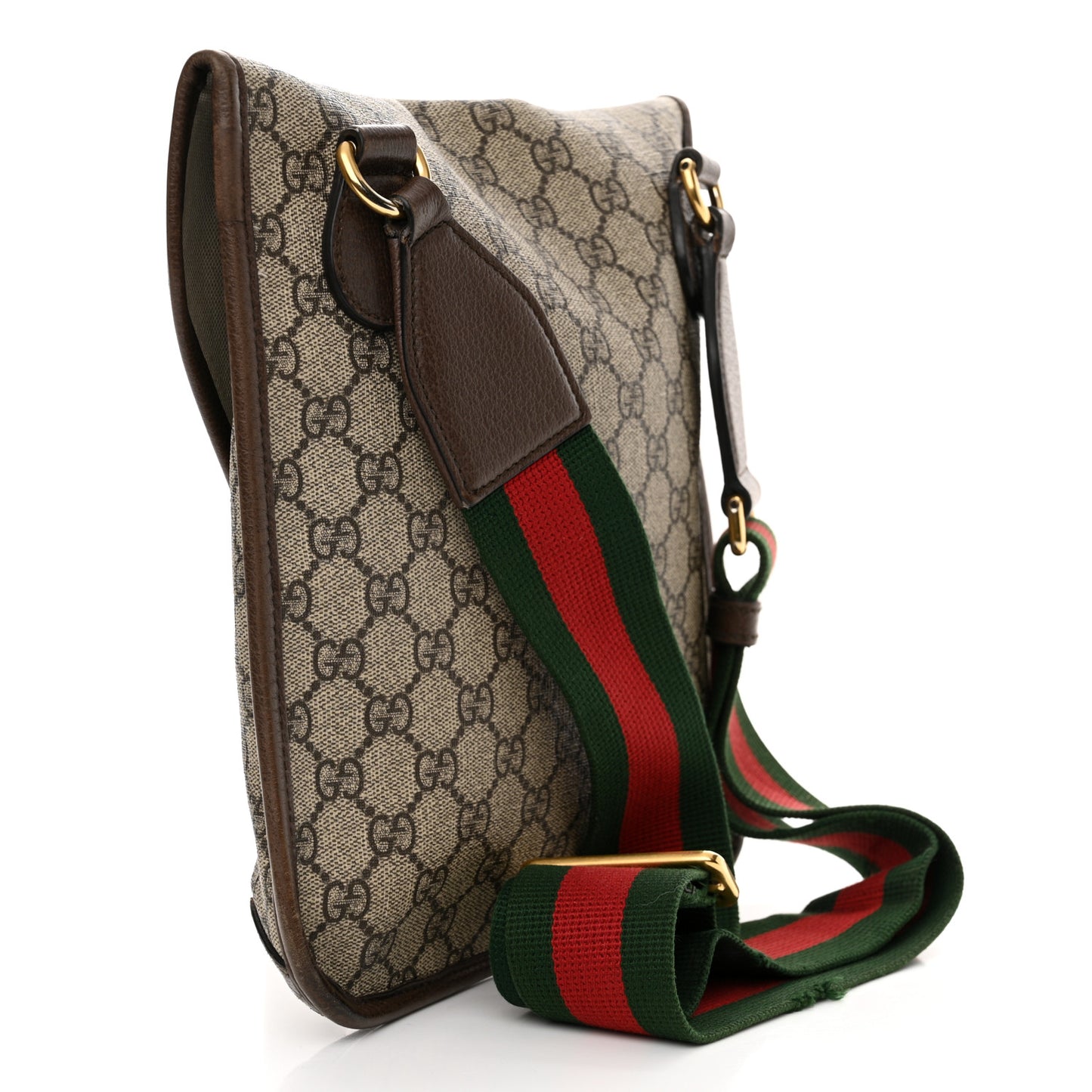 GG Supreme Monogram Web Medium Neo Vintage Flap Messenger Bag Beige New Acero