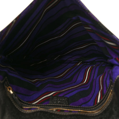 Gucci Guccissima Medium Britt Tassel Shoulder Bag Gunmetal 5 of 9