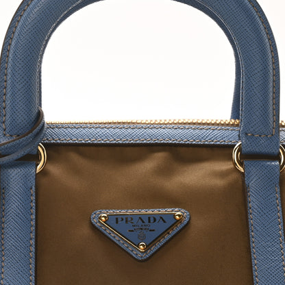 Prada Re-Nylon Saffiano Medium Re-Edition 1978 Top Handle Bag Sughero Wave 8 of 10