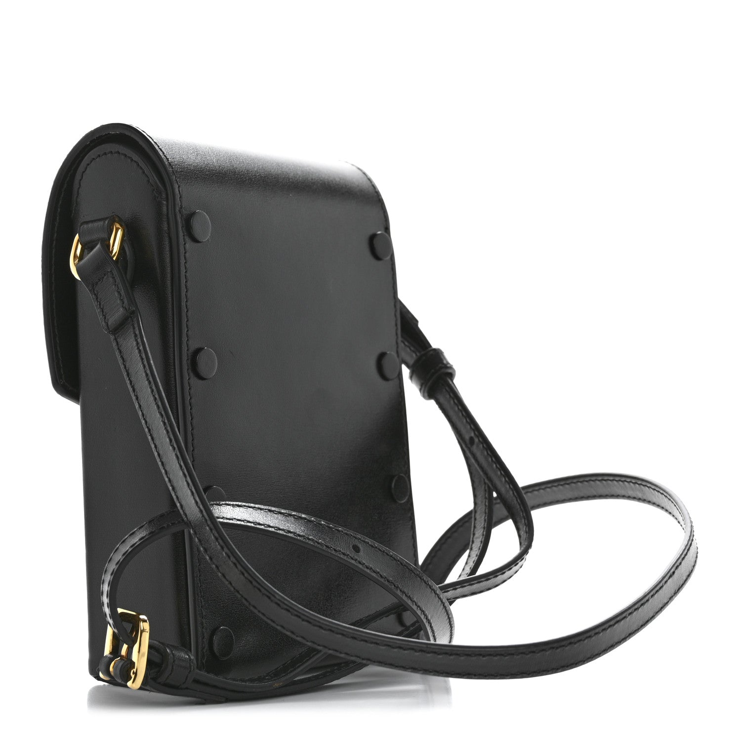 Gucci Boarded Plutone Calfskin Mini Horsebit 1955 Crossbody Bag Black 3 of 10