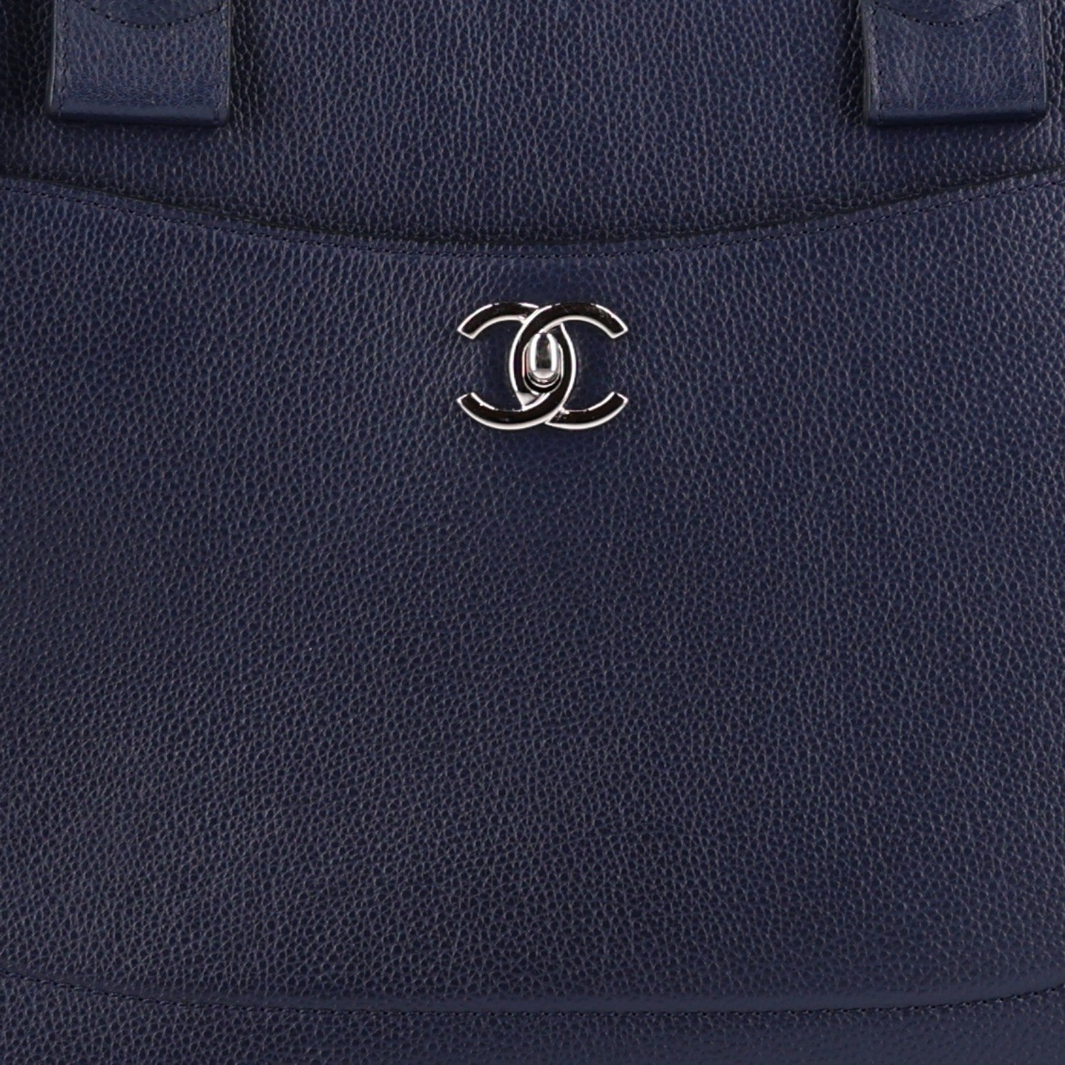 Chanel Grained Calfskin Large Neo Executive Shopper Tote Dark Blue 8 of 10