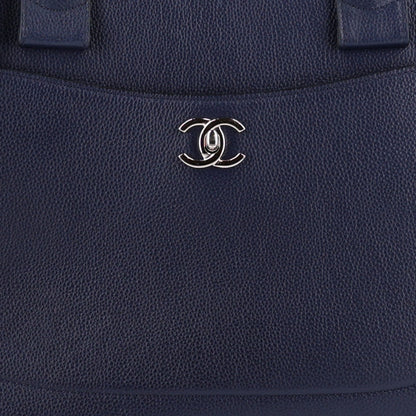 Chanel Grained Calfskin Large Neo Executive Shopper Tote Dark Blue 8 of 10