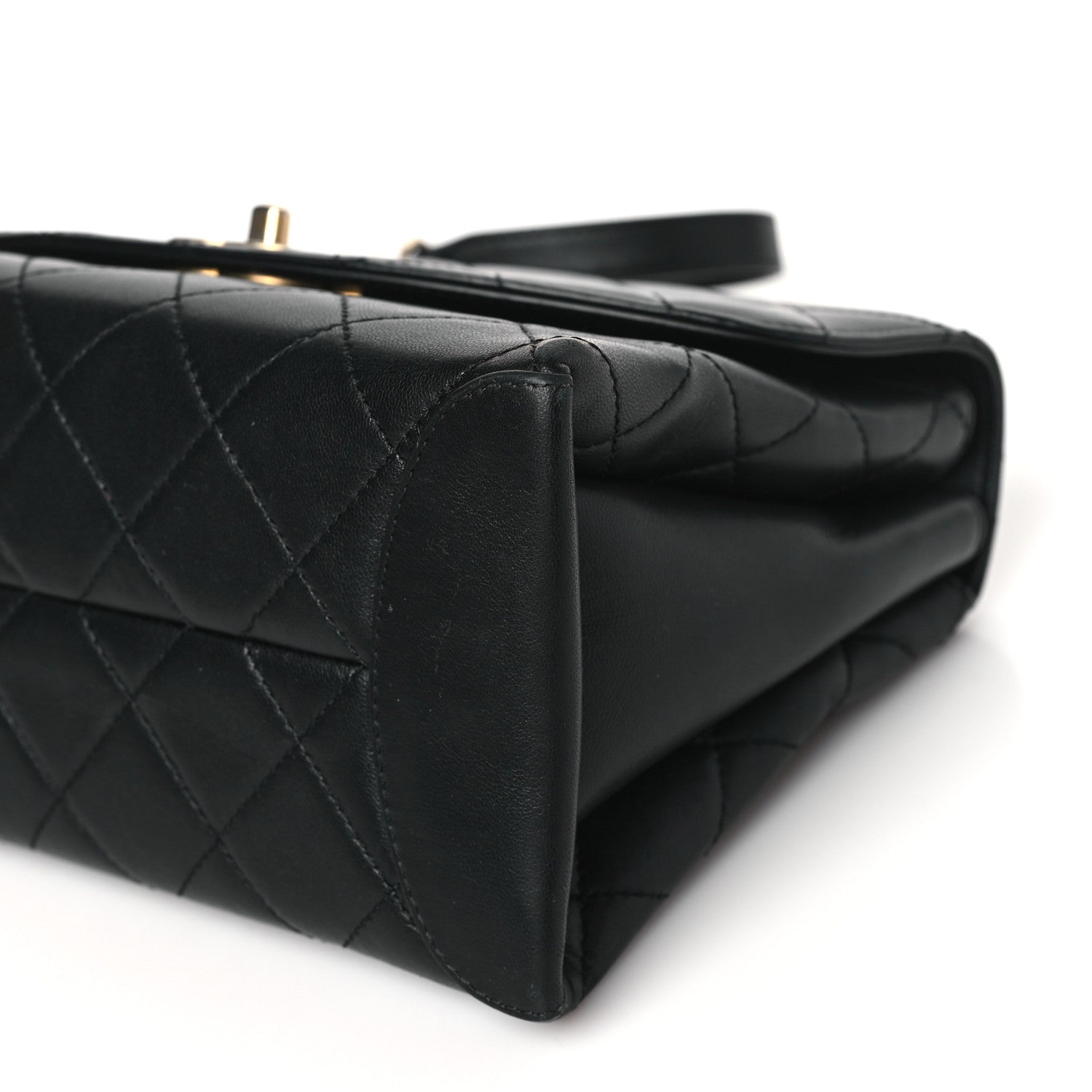 Chanel Lambskin Quilted Large Trendy Spirit Top Handle Bag Black 10 of 11