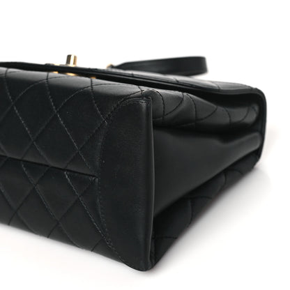 Chanel Lambskin Quilted Large Trendy Spirit Top Handle Bag Black 10 of 11